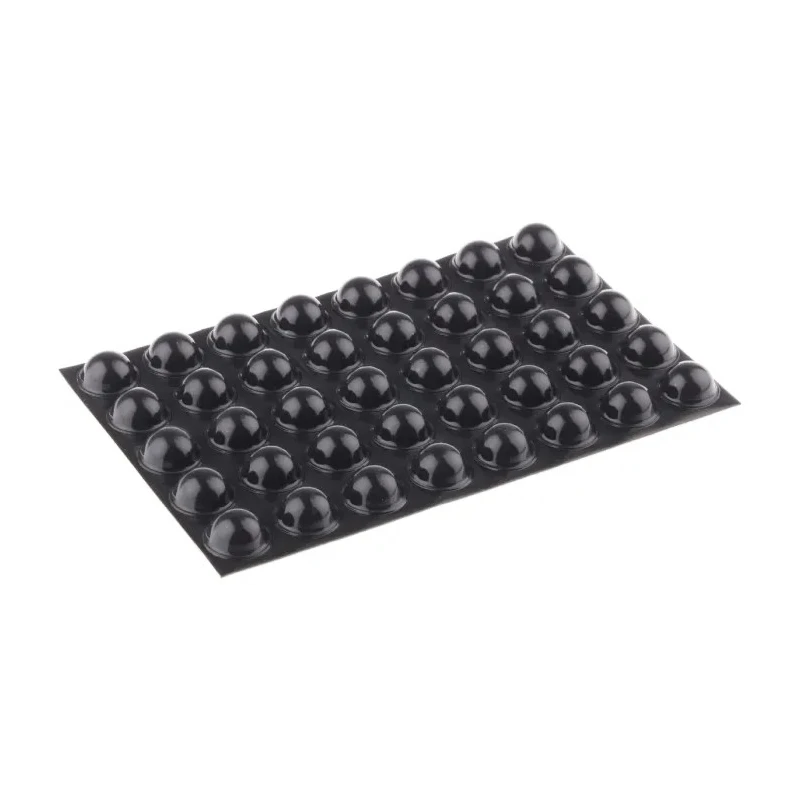 3M Hemispherical Polyurethane Self-Adhesive Feet, 16 mm Diameter, 12.7 mm Width, 7.9 mm Thickness, 50 ft Length SJ 5027 BLACK