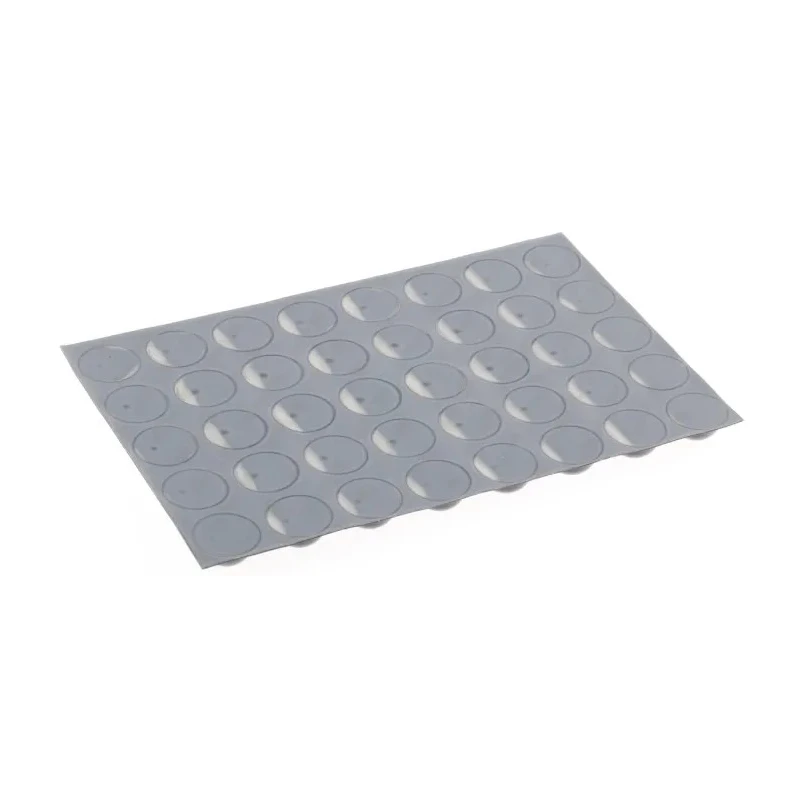 3M Hemispherical Polyurethane Self-Adhesive Feet, 16 mm Diameter, 12.7 mm Width, 7.9 mm Thickness, 50 ft Length SJ 5027 BLACK