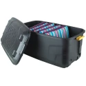 RS PRO Transit Case Wheeled 520 mm Width 450 mm Depth 900 mm Height Black Lockable 877-6770