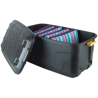 RS PRO Transit Case Wheeled 520 mm Width 450 mm Depth 900 mm Height Black Lockable 877-6770
