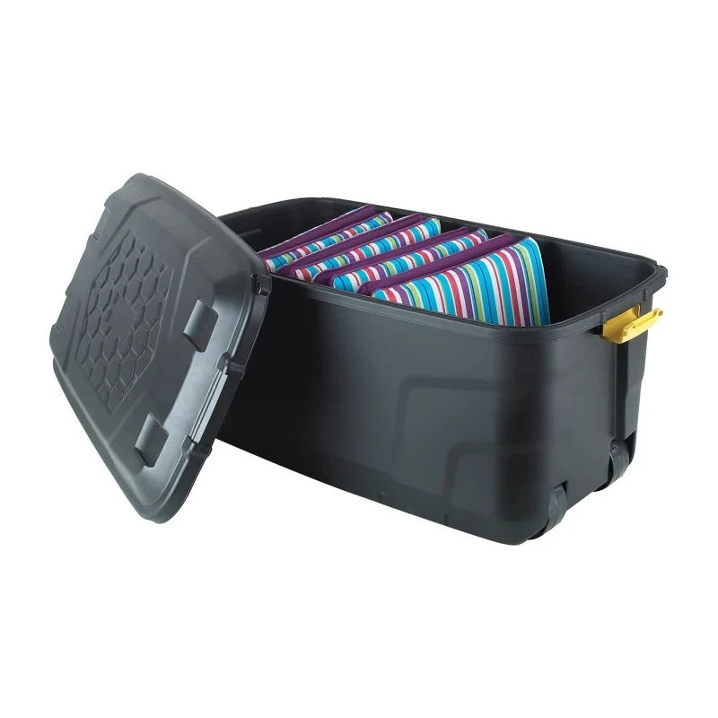 RS PRO Transit Case Wheeled 520 mm Width 450 mm Depth 900 mm Height Black Lockable 877-6770