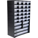 RS PRO Drawer Unit 30, Plastic Cabinet with 30 Drawers, 420 mm x 270 mm x 130 mm, Black 877-6803