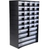 RS PRO Drawer Unit 30, Plastic Cabinet with 30 Drawers, 420 mm x 270 mm x 130 mm, Black 877-6803