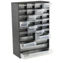 RS PRO Drawer Unit 30, Plastic Cabinet with 30 Drawers, 420 mm x 270 mm x 130 mm, Black 877-6803