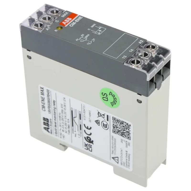 ABB Monitoring Relay 1 Phase SPST DIN Rail Mount 24V AC DC 1SVR550855R9400 CM-ENE MAX