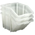 RS PRO Polypropylene Storage Bin 635 mm x 400 mm x 345 mm Load Capacity 45 kg White 877-6821