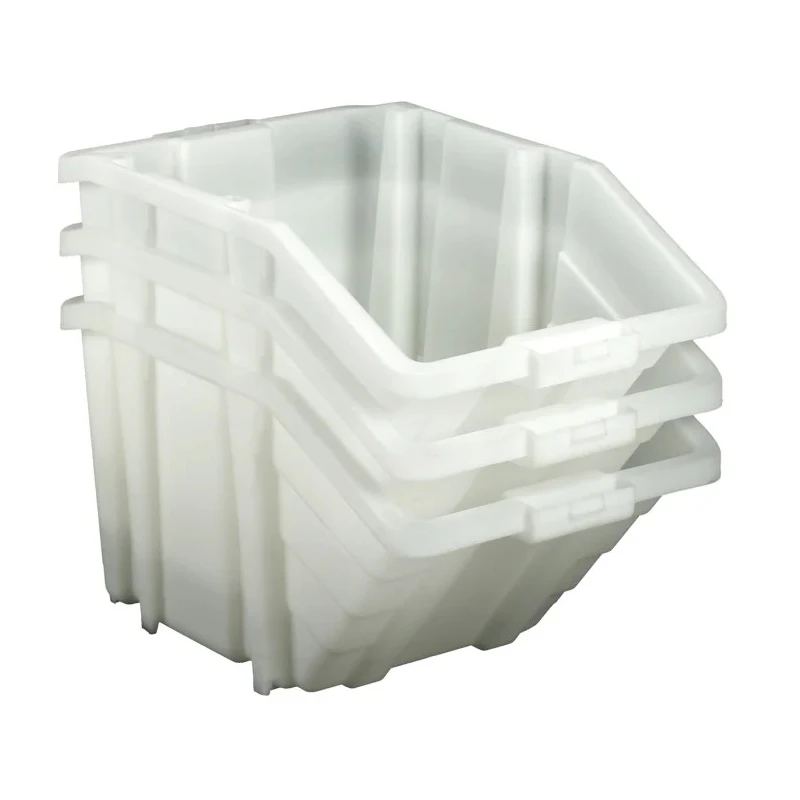 RS PRO Polypropylene Storage Bin 635 mm x 400 mm x 345 mm Load Capacity 45 kg White 877-6821
