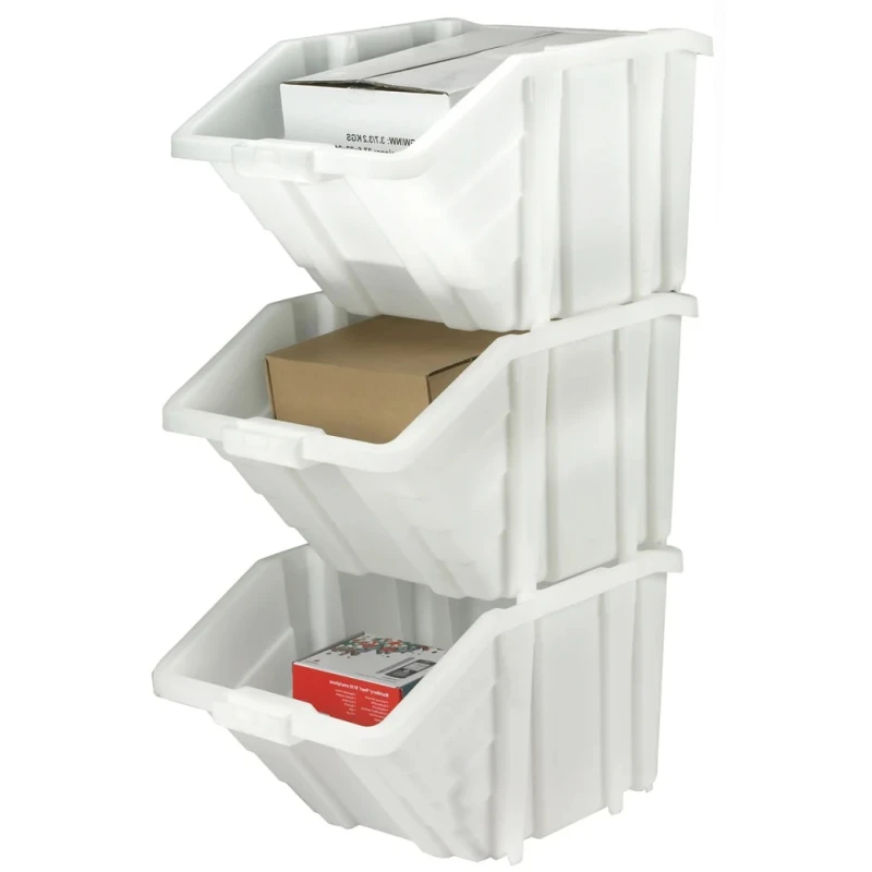 RS PRO Polypropylene Storage Bin 635 mm x 400 mm x 345 mm Load Capacity 45 kg White 877-6821