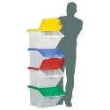 RS PRO Polypropylene Storage Bin 635 mm x 400 mm x 345 mm Load Capacity 45 kg White 877-6821