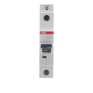 ABB System Pro M Compact S200 Miniature Circuit Breaker, 1-Pole, 30A, Type K, 400V AC, 72V DC, 6 kA Breaking 2CDS251001R0527