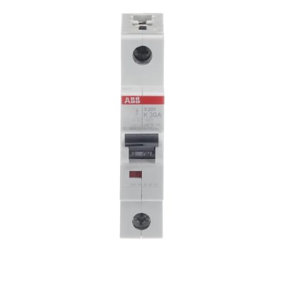 ABB System Pro M Compact S200 Miniature Circuit Breaker, 1-Pole, 30A, Type K, 400V AC, 72V DC, 6 kA Breaking 2CDS251001R0527