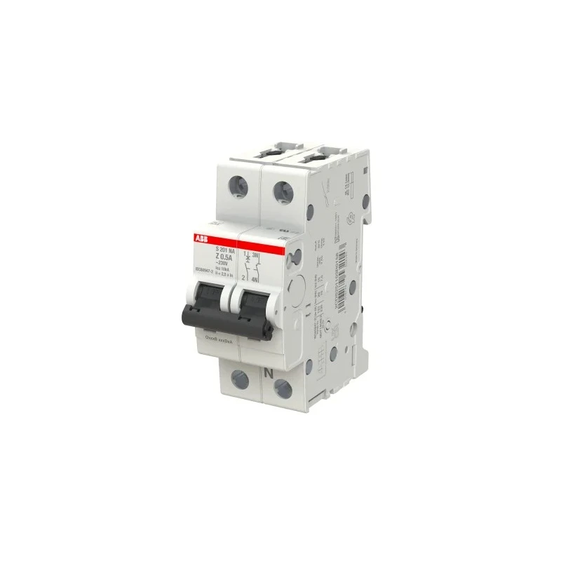 ABB System Pro M Compact S200 Miniature Circuit Breaker 1-Pole 500mA Type Z 400V AC 6kA Breaking Capacity 2CDS251103R0158
