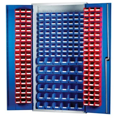 RS PRO Steel Floor Standing Louvred Panel Storage Cabinet 2 m Height 1 m Width 430 mm Depth Wheeled Lockable 877-6825
