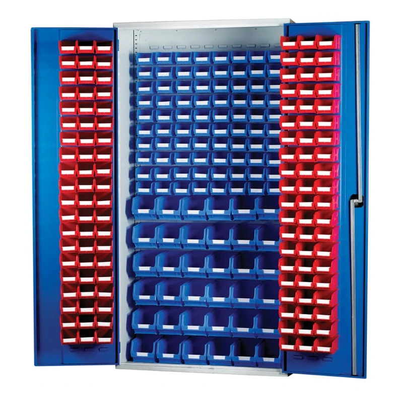 RS PRO Steel Floor Standing Louvred Panel Storage Cabinet 2 m Height 1 m Width 430 mm Depth Wheeled Lockable 877-6825