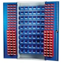 RS PRO Steel Floor Standing Louvred Panel Storage Cabinet 2 m Height 1 m Width 430 mm Depth Wheeled Lockable 877-6825