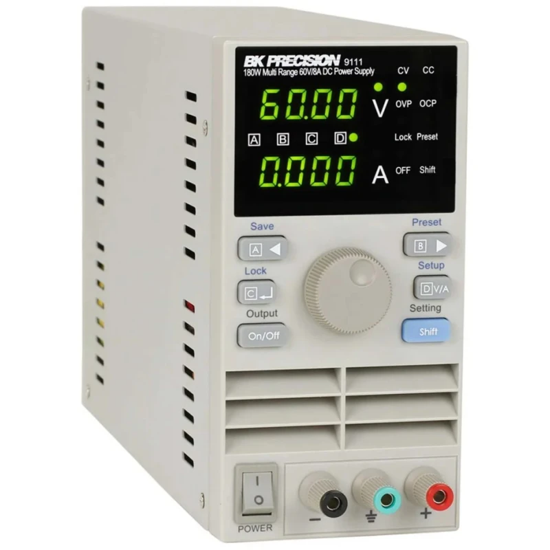 BK Precision Digital Bench Power Supply 1-Output 0 V to 60 V AC, 180 W, 8 A Max BK9111
