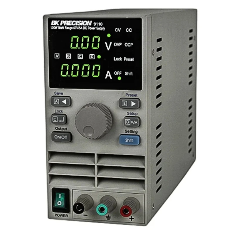 BK Precision Digital Bench Power Supply, 1-Output, 0 to 60 V ac, 100 W, 5 A Max BK9110