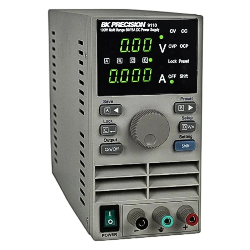 BK Precision Digital Bench Power Supply, 1-Output, 0 to 60 V ac, 100 W, 5 A Max BK9110