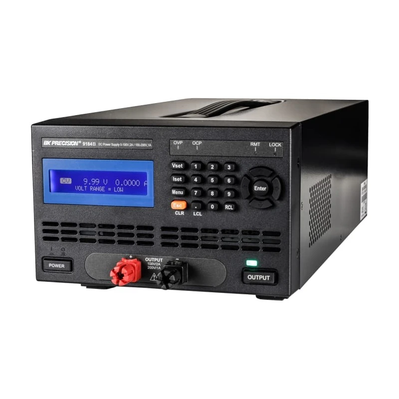 BK Precision Digital Bench Power Supply, 1-Output, 200 V to 200 V, 200 W, 2 A Max BK9184B