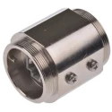 Telegartner TOC Series 1 Port RJ45 Shielded Coupler Cat6, Nickel Plated Brass, IP68, 37x37x45mm J60029A0000