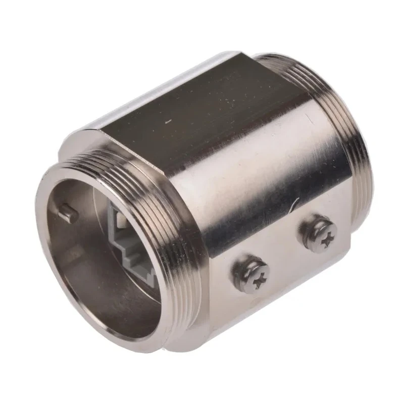 Telegartner TOC Series 1 Port RJ45 Shielded Coupler Cat6, Nickel Plated Brass, IP68, 37x37x45mm J60029A0000