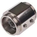 Telegartner TOC Series 1 Port RJ45 Shielded Coupler Cat6, Nickel Plated Brass, IP68, 37x37x45mm J60029A0000