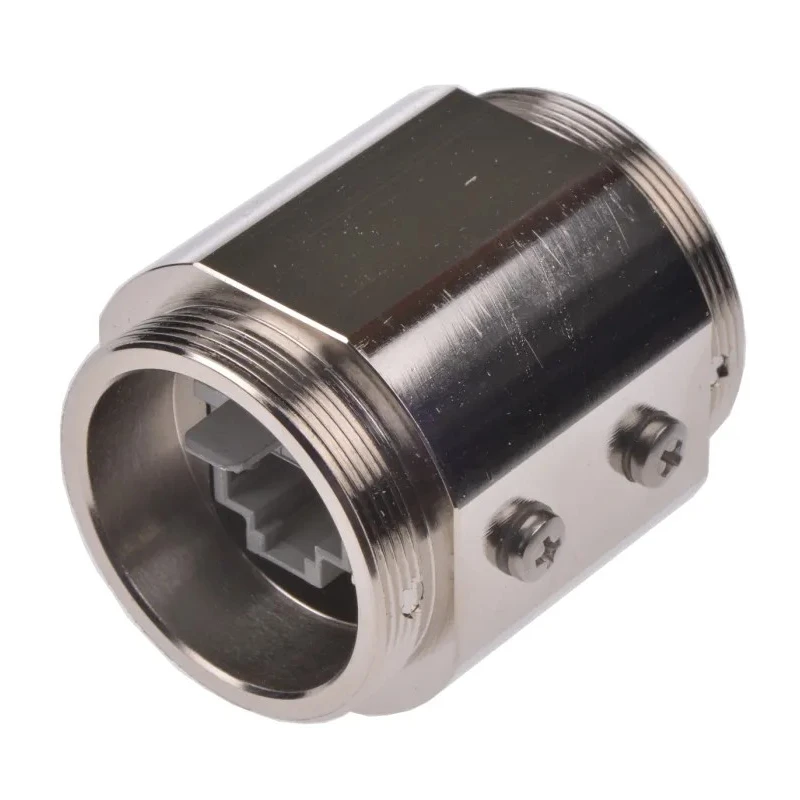 Telegartner TOC Series 1 Port RJ45 Shielded Coupler Cat6, Nickel Plated Brass, IP68, 37x37x45mm J60029A0000
