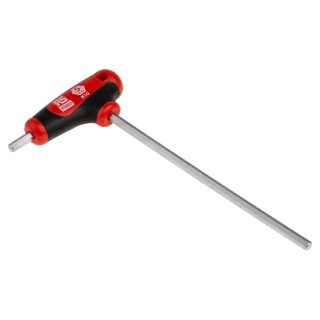 RS PRO 1 piece T Metric Hex Key, Hex size 5 mm, Matt Chrome Finish, Silicon Chrome Vanadium Steel 192-3646