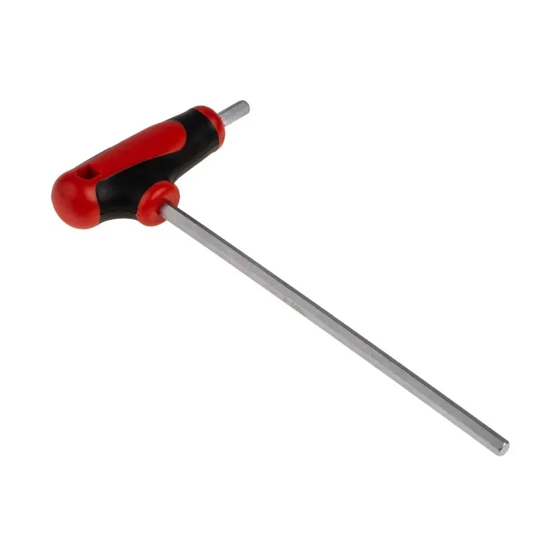 RS PRO 1 piece T Metric Hex Key, Hex size 5 mm, Matt Chrome Finish, Silicon Chrome Vanadium Steel 192-3646