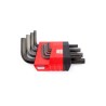 RS PRO 9 Piece L Imperial Hex Key Set, Hex Size 1/16 to 3/8 in, Short Arm, Silicon Chrome Vanadium Steel 192-3727