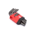 RS PRO 9 Piece L Imperial Hex Key Set, Hex Size 1/16 to 3/8 in, Short Arm, Silicon Chrome Vanadium Steel 192-3727