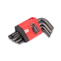 RS PRO 9 Piece L Imperial Hex Key Set, Hex Size 1/16 to 3/8 in, Short Arm, Silicon Chrome Vanadium Steel 192-3727
