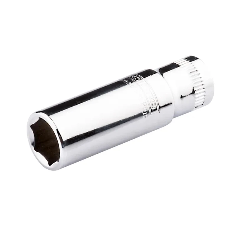 RS PRO Chrome Vanadium Steel 1/4 in Drive 13 mm 6 Point Hex Socket, Mirror Chrome Finish, 50mm Overall Length 192-3749