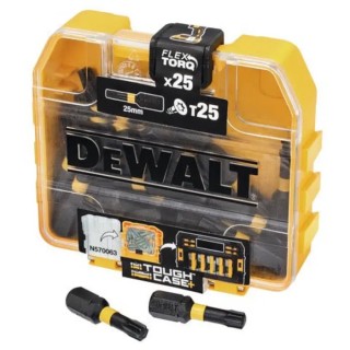 DeWALT Screwdriver Bit Set T25 Tip, Hex Drive, 25 mm Overall Length, 25-Piece DT70558T-QZ