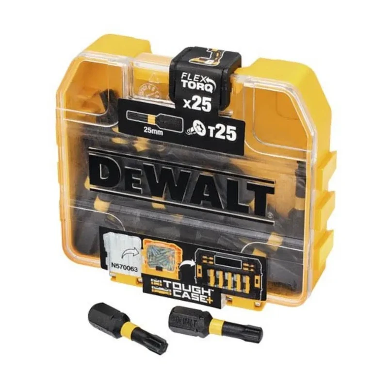DeWALT Screwdriver Bit Set T25 Tip, Hex Drive, 25 mm Overall Length, 25-Piece DT70558T-QZ
