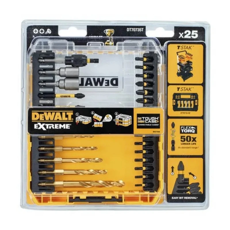 DeWALT Phillips, Pozidriv, Torx Driver Bit Set, 25 Pieces DT70735T-QZ