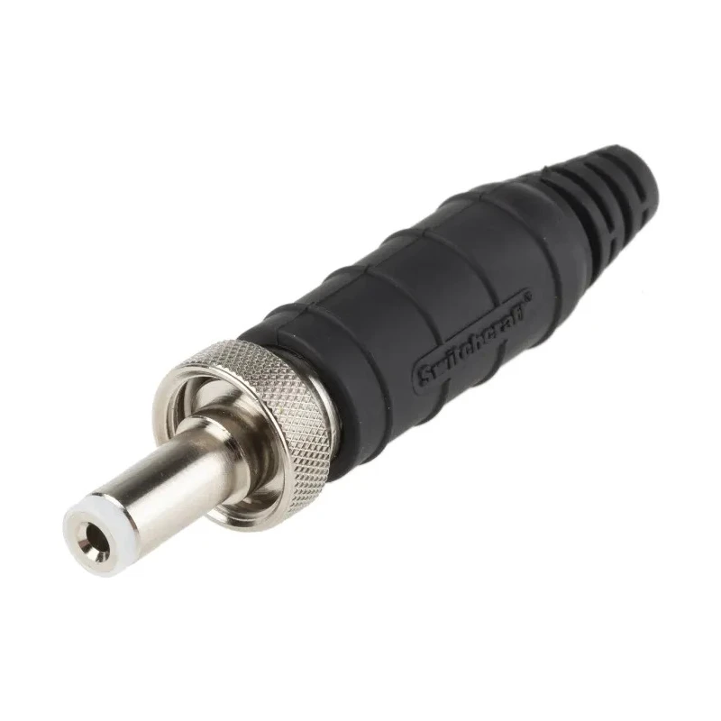 Switchcraft DC Power Plug Straight Male Connector 24V 5A Cable 57mm Length Nickel IP68 S761KS