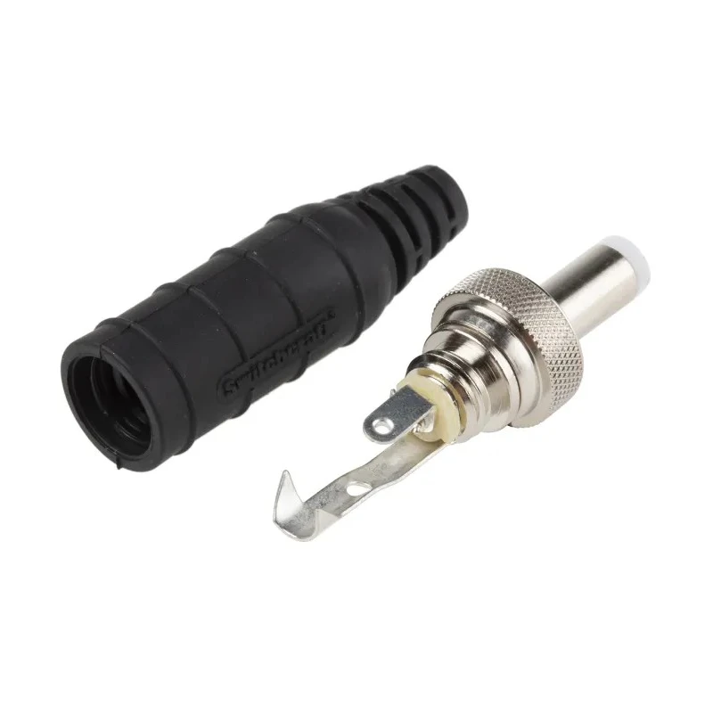 Switchcraft DC Power Plug Straight Male Connector 24V 5A Cable 57mm Length Nickel IP68 S761KS