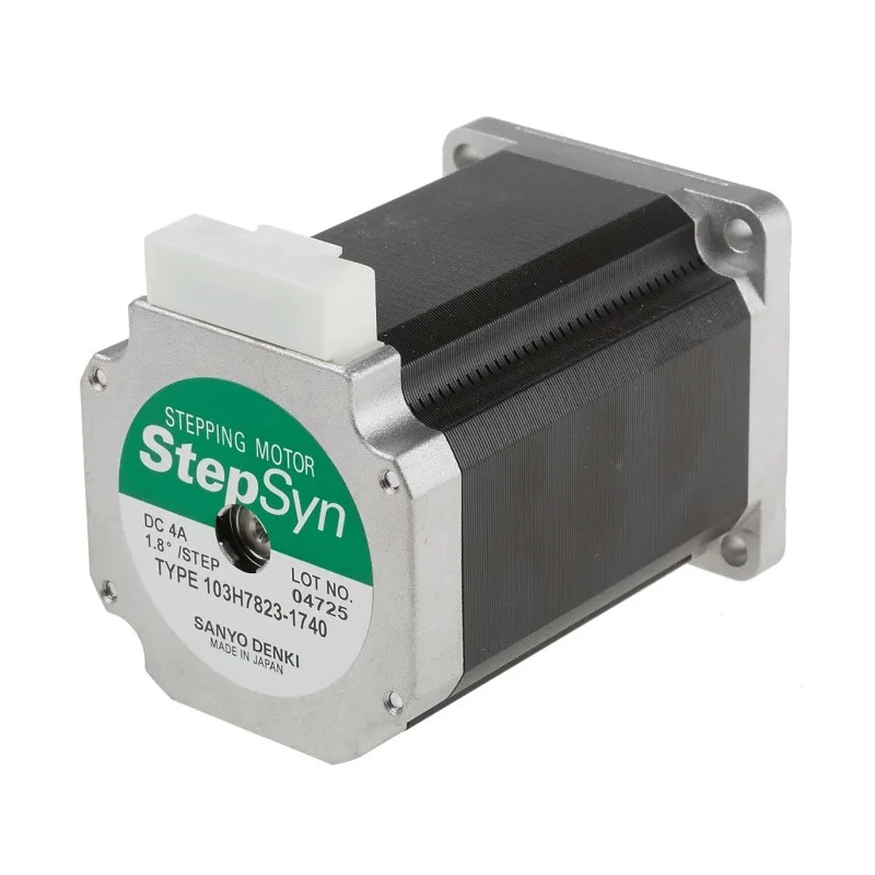 Sanyo Denki 103H7 Series Stepper Motor 24V, 2.7Nm Holding Torque, 1.8° Step Angle, 60x60 mm Frame, 8 mm Shaft 103H7823-1740