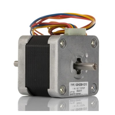 Sanyo Denki 103H5 Series Stepper Motor 24V, 0.39Nm Torque, 1.8° Step Angle, 42 x 42 mm Frame, 5 mm Shaft 103H5208-5210