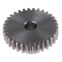 RS PRO Steel 32 Teeth Spur Gear 0.8 Module 6mm Bore 25.6mm Pitch Diameter 12mm Hub Diameter 878-7875