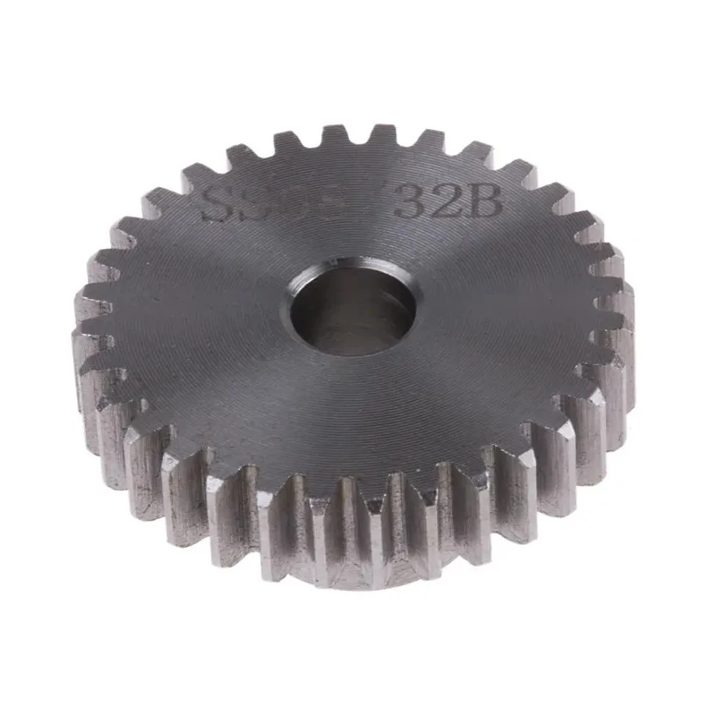 RS PRO Steel 32 Teeth Spur Gear 0.8 Module 6mm Bore 25.6mm Pitch Diameter 12mm Hub Diameter 878-7875
