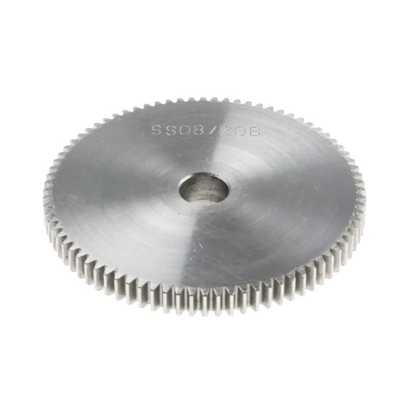 RS PRO Steel 80 Teeth Spur Gear 0.8 Module 10mm Bore 64mm Pitch Diameter 22mm Hub Diameter 6mm Face Width 20° 878-7893