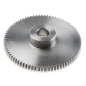 RS PRO Steel 80 Teeth Spur Gear 0.8 Module 10mm Bore 64mm Pitch Diameter 22mm Hub Diameter 6mm Face Width 20° 878-7893