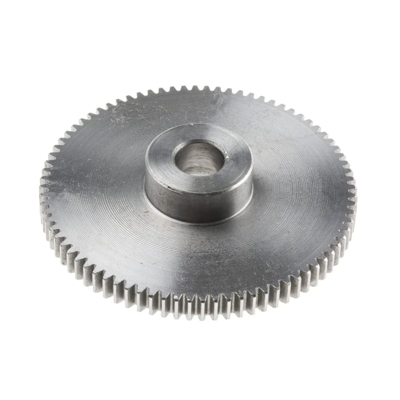 RS PRO Steel 80 Teeth Spur Gear 0.8 Module 10mm Bore 64mm Pitch Diameter 22mm Hub Diameter 6mm Face Width 20° 878-7893