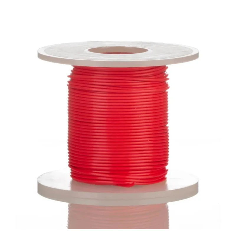 Alpha Wire Hookup Wire TEFLON Series Red 0.33 mm² 22 AWG Silver Plated Copper Conductor 600V 30m 5855 RD005