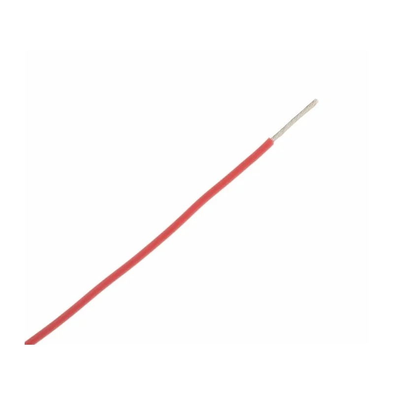 Alpha Wire Hookup Wire TEFLON Series Red 0.33 mm² 22 AWG Silver Plated Copper Conductor 600V 30m 5855 RD005