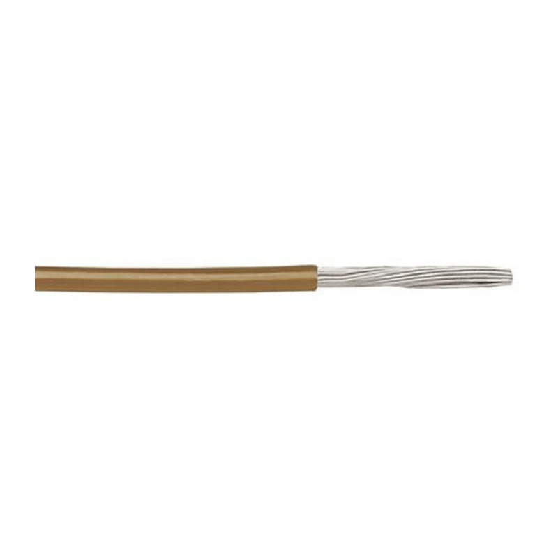 Alpha Wire Hookup Wire TEFLON Series Brown 0.33 mm² 22 AWG Silver Plated Copper Conductor 30 m 600V 200°C 5855 BR005