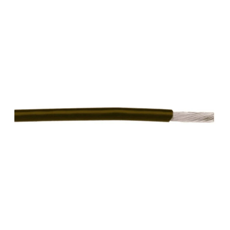 Alpha Wire Hookup Wire TEFLON Series Brown 0.2 mm², 24 AWG, 19/0.13 mm Core Strands, 30 m, 1 kV Voltage, Silver 5874 BR005