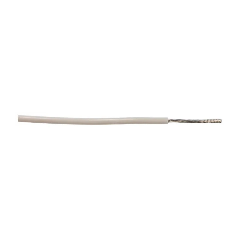 Alpha Wire Hookup Wire TEFLON Series White 0.33 mm² 22 AWG Silver Plated Copper 1kV 200°C 30m 5875 WH005